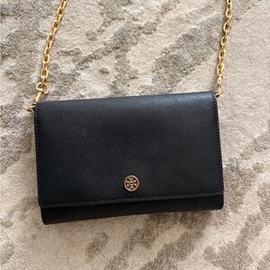 Black Leather Crossbody Bag